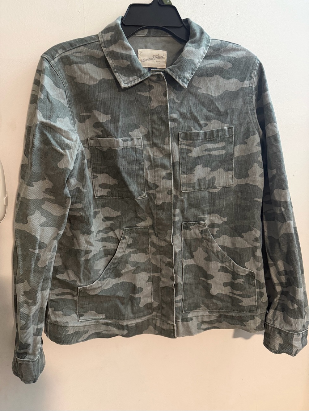 Universal Thread Women's Gray Green Camo Utility Jacket